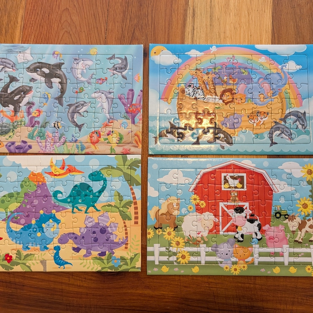 Kids Colorful Animal Puzzle Set